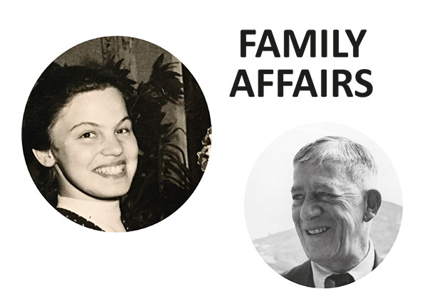Einladungssujet Family Affairs mit den Porträts von Helga Köcher und Oskar Kokoschka